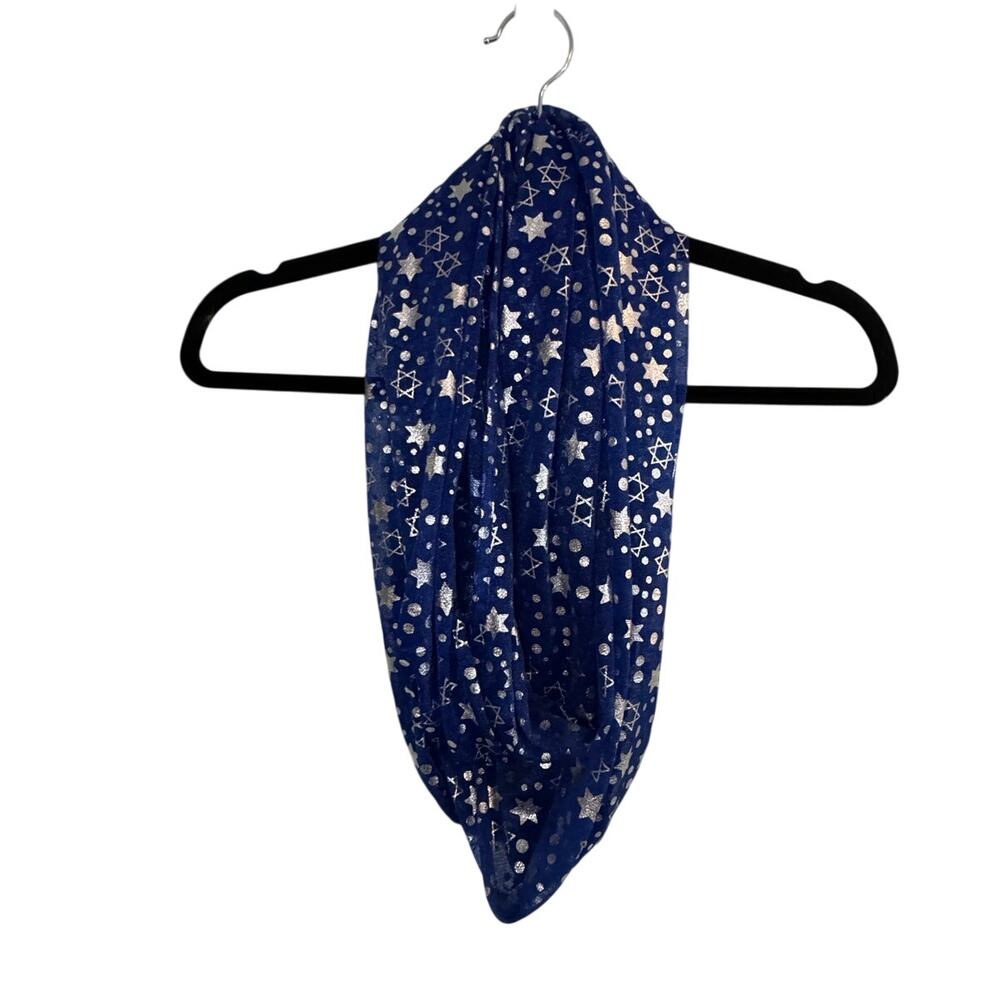 COLLECTION EIGHTEEN NWT $28 Cobalt Blue Silver Infinity Scarf